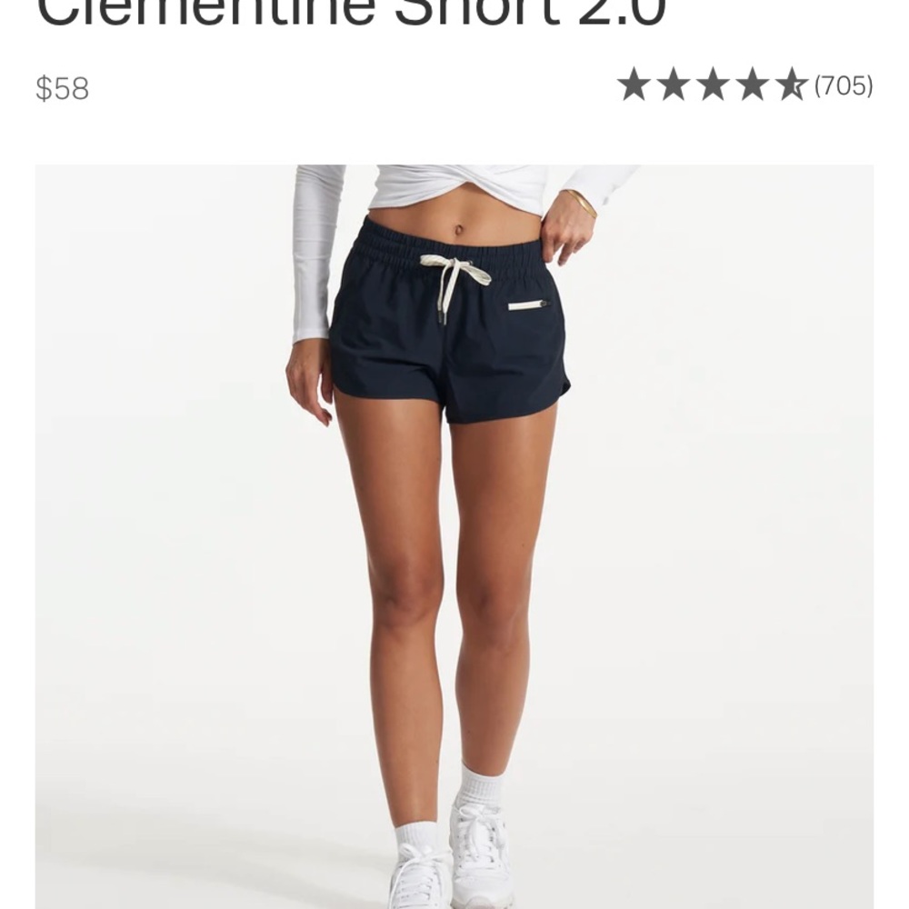 VUORI Clementine, short new with tags black small